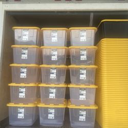 Clear Heavy Duty Storage bins 27 gallons