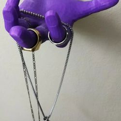 8" 20cm Hand Hanger Wall Mount Jewelry Holder 3D Printed in USA * Choose Colors&Qty