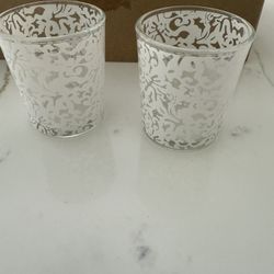 12 Lace Design Votive Candle Holders NEW