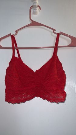 PINK Victoria secret red Lacey bralette