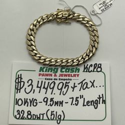 CUBAN BRACELET 10KYG 