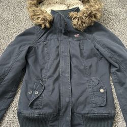 Hollister Y2K Fur Lined Jacket 