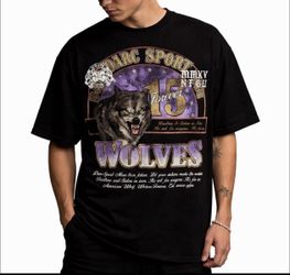 Darc Sport American Wolf Wolves Forever Tee vintage wash Black Size Medium