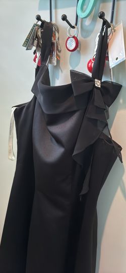 David’s Bridal long black formal prom dress