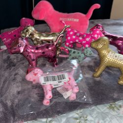 USED COLLECTION OF PINK DOGS