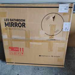 Bathroom Mirror Led Frameless Round 28" Anti Fog