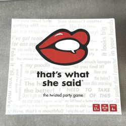 That’s What She Said Party Game NEW Sealed Adult 17+ 4+ Players Fun
