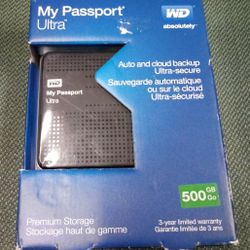 WD 500GB hard drive my passport ultra - solid state drive 