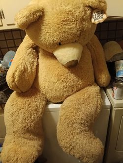 Hugfun 53" plush teddy bear from Costco with tags