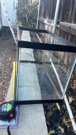 Glass Aquarium Tank with Black Frame