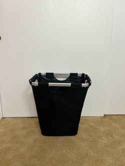 Black Rectangular Laundry Hamper Basket