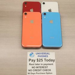 APPLE IPHONE XR 64GB UNLOCKED.  DRONE $1 DOWN TODAY REST IN PAYMENTS.NO CREDIT CHECK 