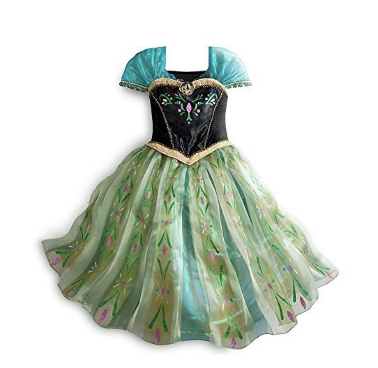 Princess Anna’s Original Coronation Dress From Disney Parks Frozen Halloween Costume Size 5/6 Rare