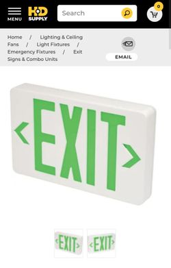 Green LED Exit Sign