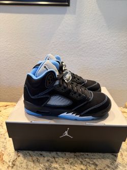 Nike Air Jordan 5 Black Carolina GS 440888-008 Size 5 Youth Brand New