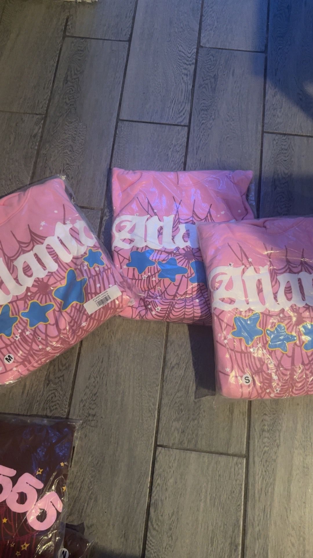Pink spider hoodie size m