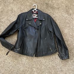 Women’s Leather Motorcycle Jacket 