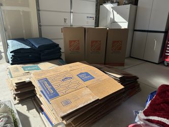 Moving Boxes And Blankets