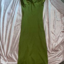 Strapless knit dress