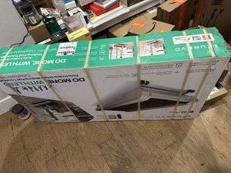 UREVO CyberPad Smart Walking Pad with 14% Auto Incline, Brushless Motorized Standing Desk Treadmill for Office Fitness, Elegant Speed Lights, Spacious