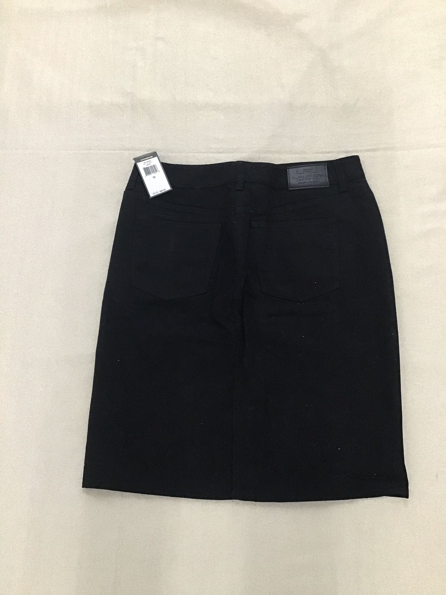 Ralph Loren Black Skirt Denim Size 10 Brand New Old Collection