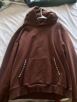 Brand new Brown silver blinged out vvs hoodie size large underground streetwear brand