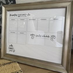 Framed Weekly Calendar