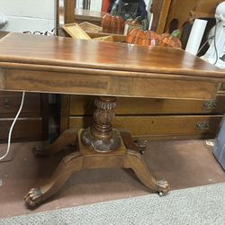 Antique D Game Table Pedestal 