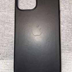 Apple 12 Pro Max MagSafe Black Leather Case 