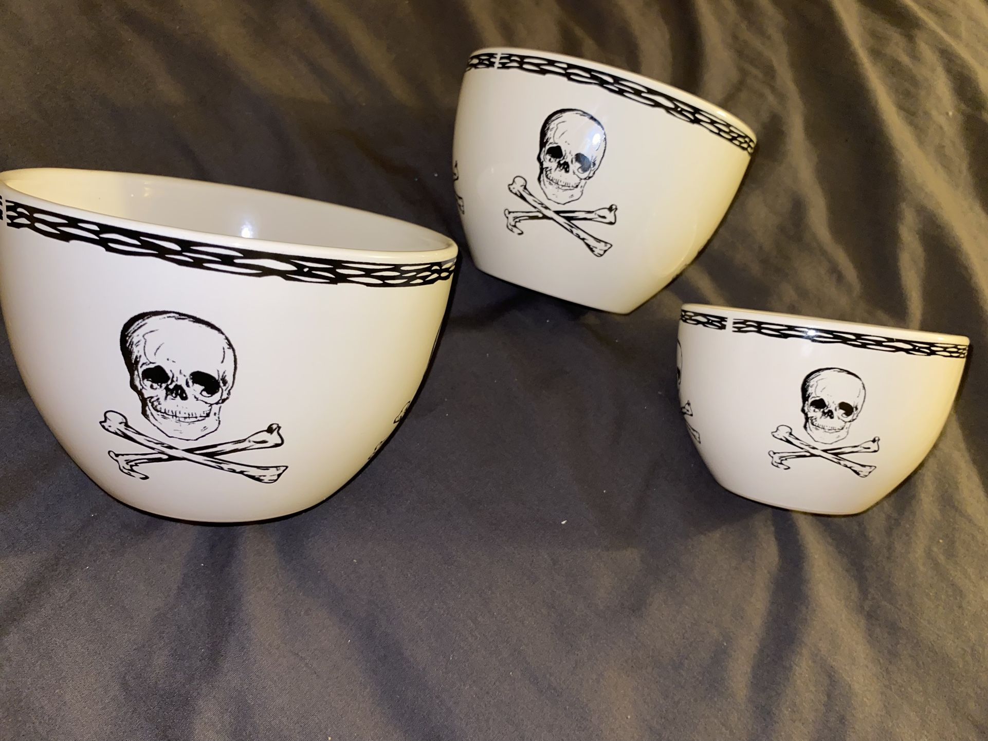 3 piece skull bowl 