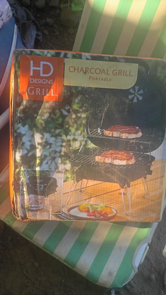 HD Designs Portable Charcoal Grill 