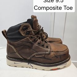 Brunt Composite Toe Work Boots Size 9.5 