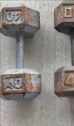 40 lb Hex dumbbells