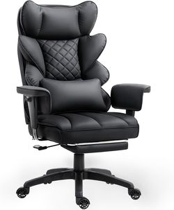 Dowinx Big and Tall Office Chair with Pocket Spring Cushion,High Back Computer Gaming Chairs