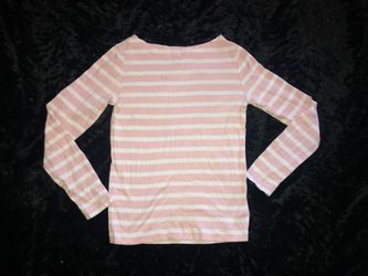 Gap pink and white striped boating shirt super cute size large women’s