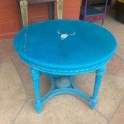 Turquoise Rustic/cowboy Style Table