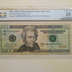 Very high fancy serial number