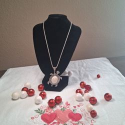 Beautiful Cream Color Turtle Necklace