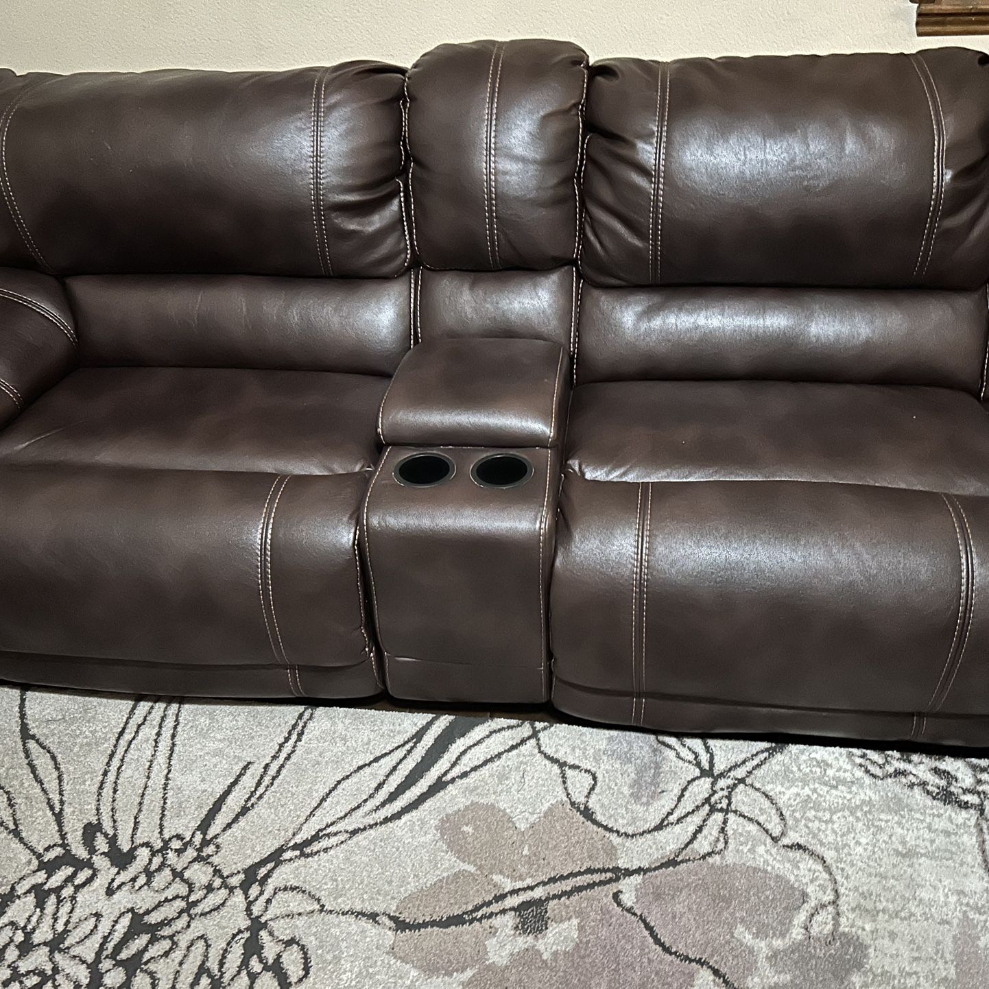 Dark Brown Sectional Sofa Set