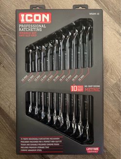 Icon 10pc Anti Slip Wrench Set (metric)