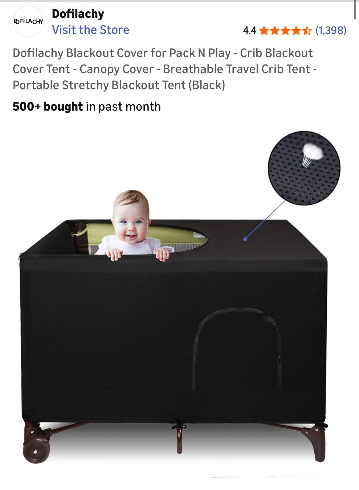 Black Out Cover for Pack n Play