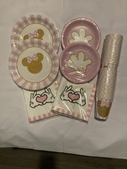 Minnie Mouse Party  Supplies Party Of 48
