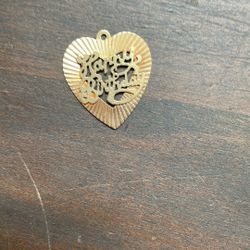 14 karat Gold Charm . Happy birthday Rare 