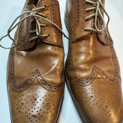 Mens Cole Haan Brown Wing Tip Oxford Dress Shoes Size 13M
