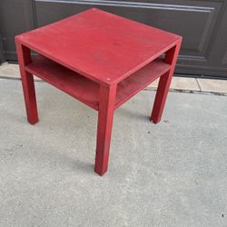 Antique Dual Level Solid Wood Accent Table 