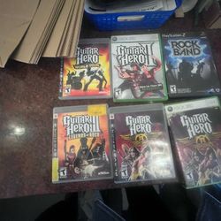Xbox ,ps3 And Ps2 Guitar Hero Games 