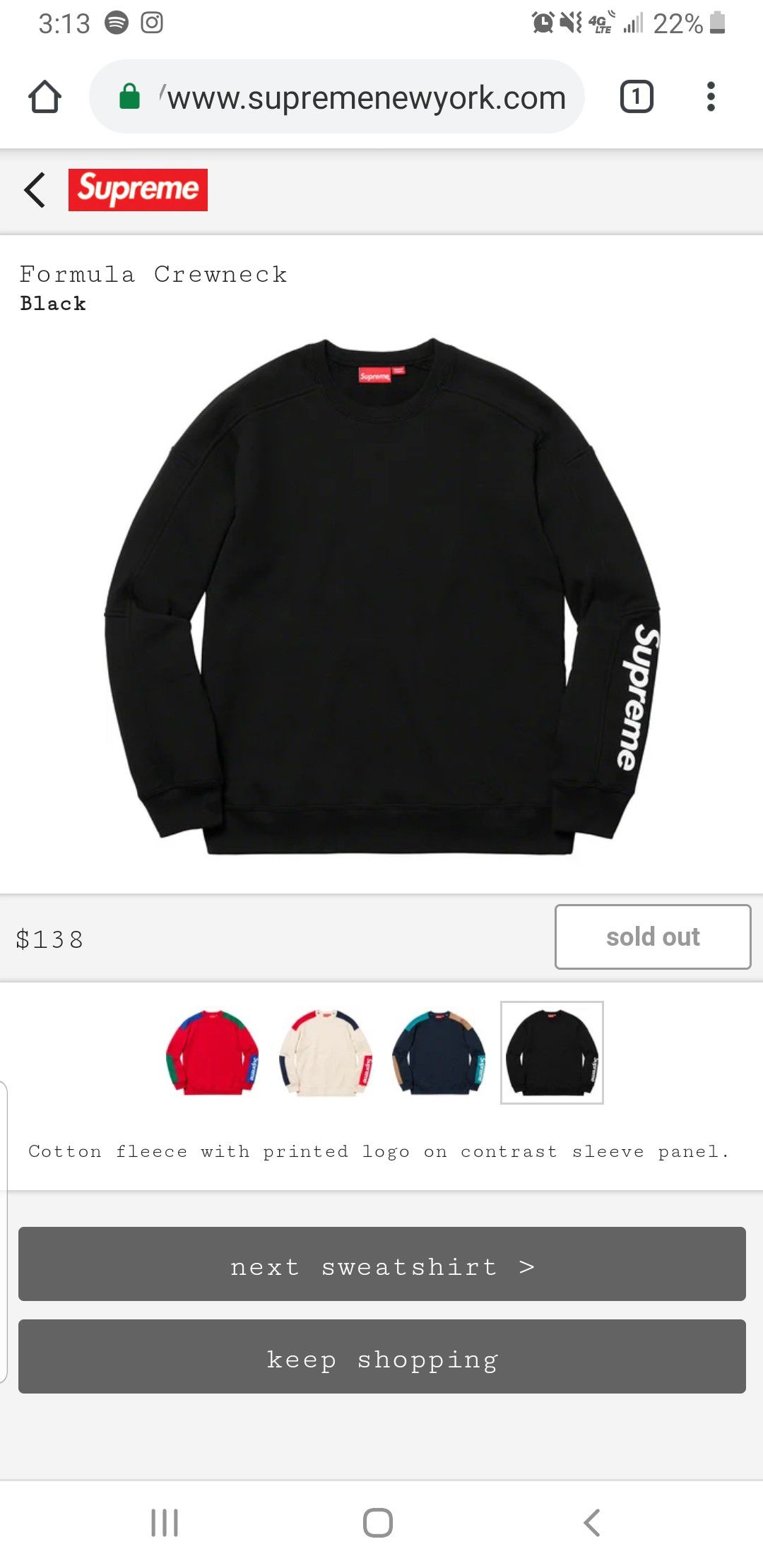 Supreme Cropped Panels Hooded Sweatshirt Black – Izicop