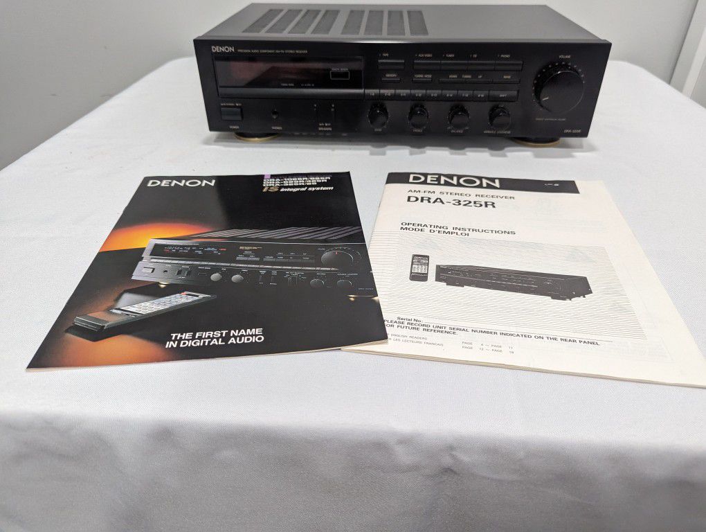 DENON DRA-325 AM-FM STEREO RECEIVER  & DENON DCD-520 CD PLAYER