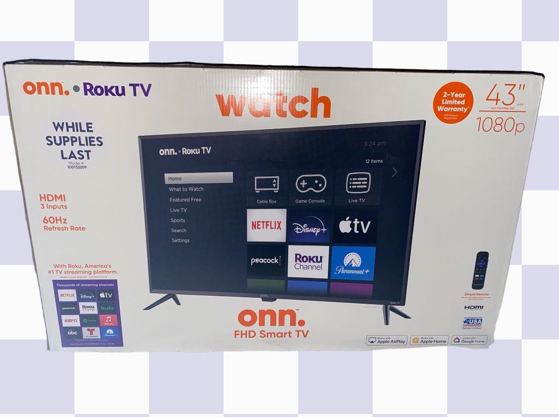 TV 43in ONN Roku (New)