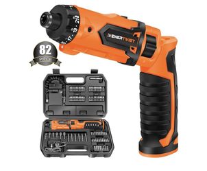 ENERTWIST Cordless Screwdriver, 8V Max 10Nm with 82 Accessory Kit and Charger